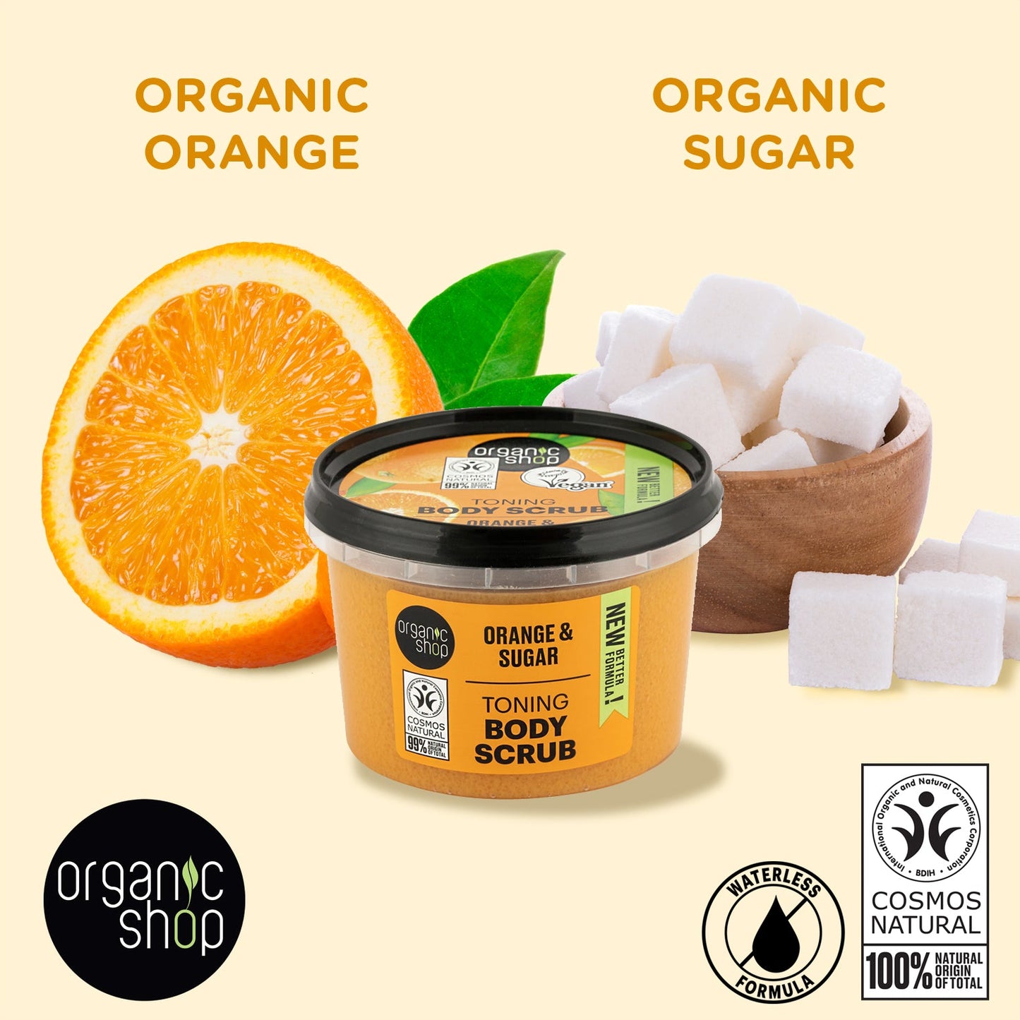 ORGANIC SHOP Toning Body Scrub Orange & Sugar 250ml