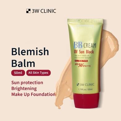 3W CLINIC UV Sun Block BB Cream SPF 50+ PA+++