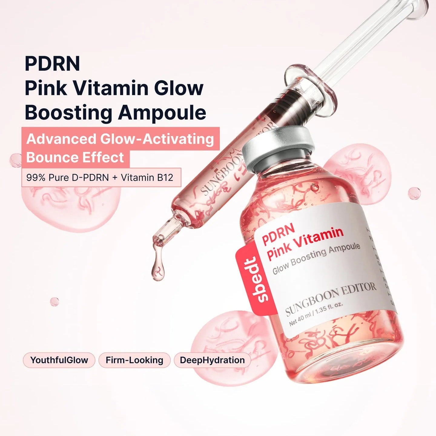 SUNGBOON EDITOR PDRN Pink Vitamin Glow Boosting Ampoule 40ml