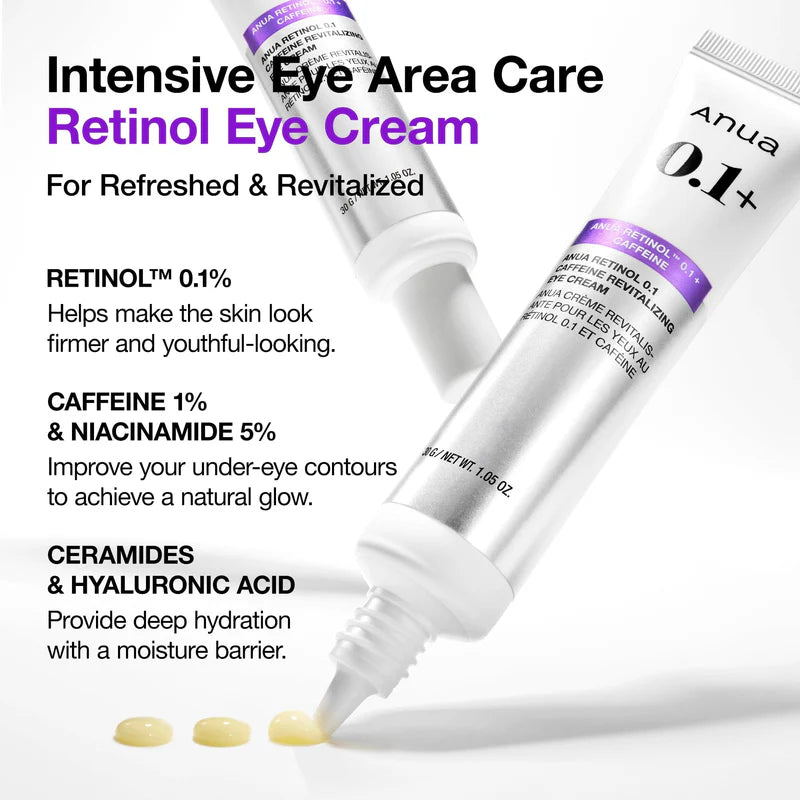 ANUA Retinol 0.1 Caffeine Revitalizing Eye Cream 30g