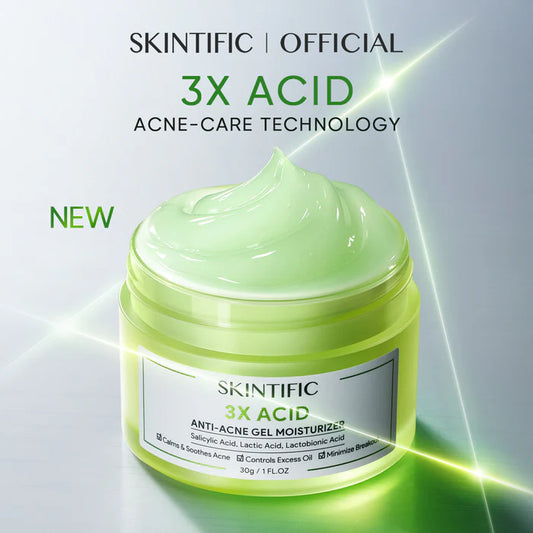 SKINTIFIC 3x Acid Anti-Acne Gel Moisturizer