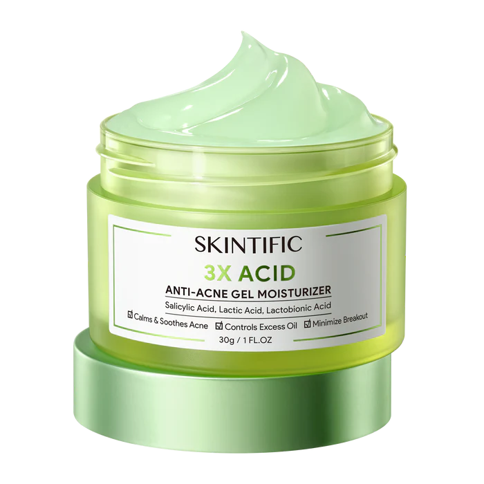 SKINTIFIC 3x Acid Anti-Acne Gel Moisturizer