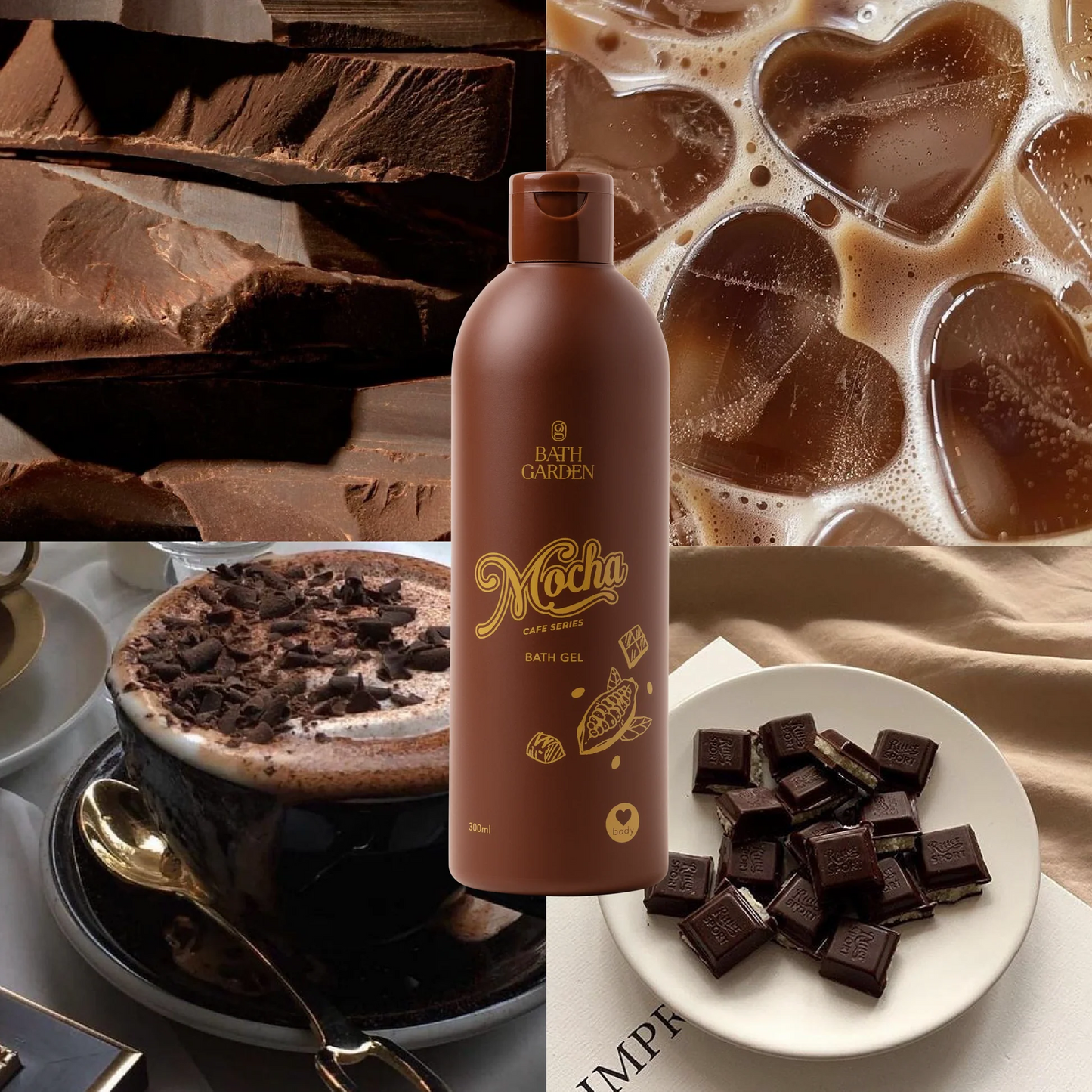 BATH GARDEN Mocha Bath Gel (Cafe Edition)