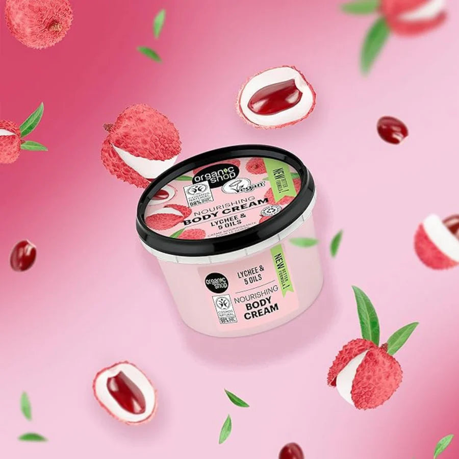 ORGANIC SHOP Nourishing Body Cream Lychee & 5 Oils 250ml