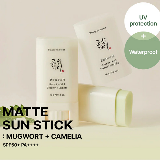 BEAUTY OF JOSEON Matte Sun Stick: Mugwort + Camelia