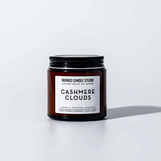 BORNEO CANDLE Cashmere Clouds Soy Candle 3.5 Oz