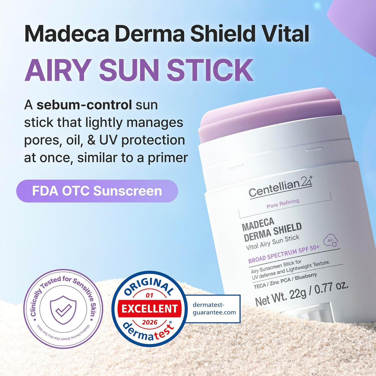 CENTELLIAN24 Madeca Derma Shield Vital Airy Sun Stick 22g