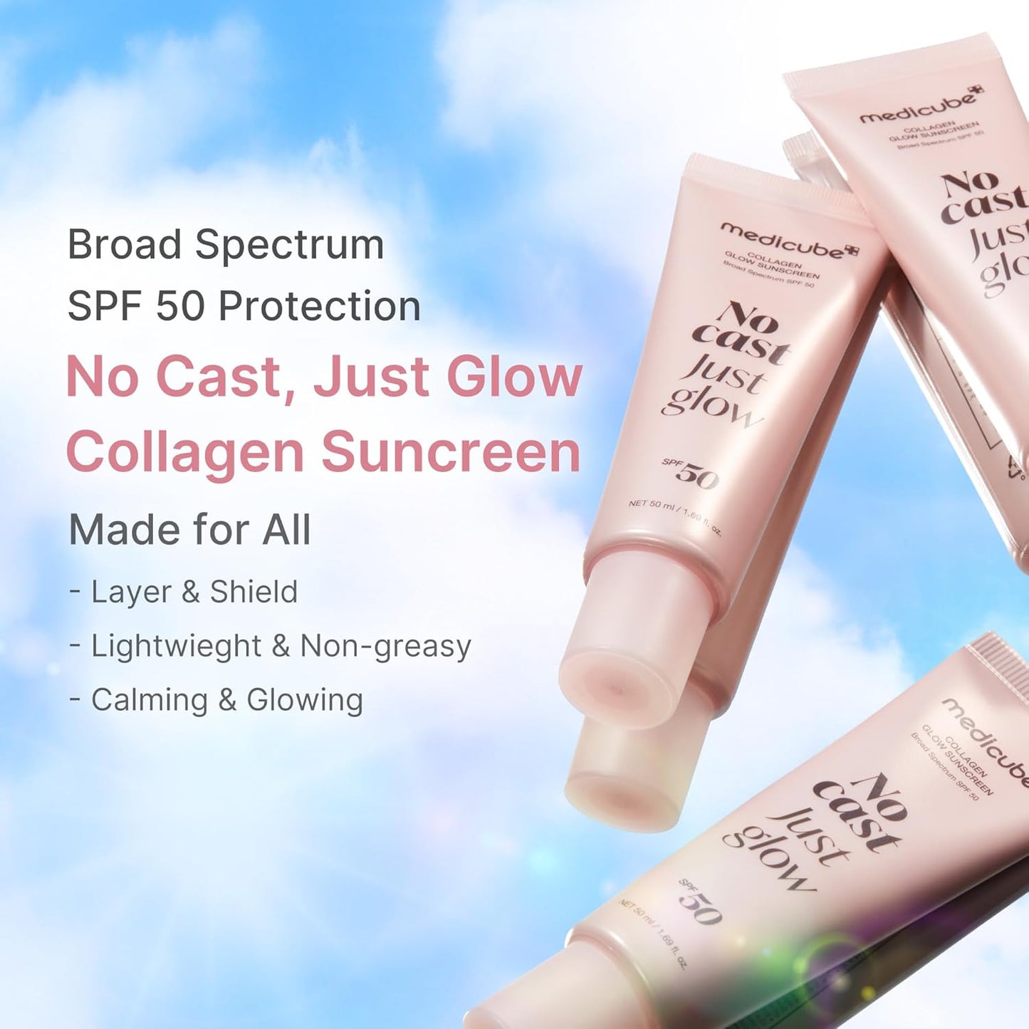 MEDICUBE Glow Collagen Sunscreen 50ml SPF50