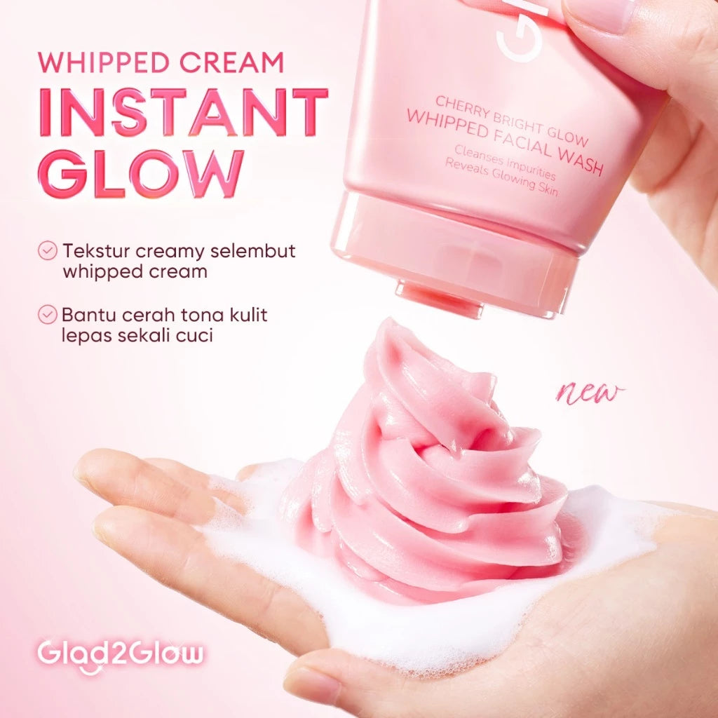 GLAD2GLOW Cherry Bright Glow Whipped Facial Wash