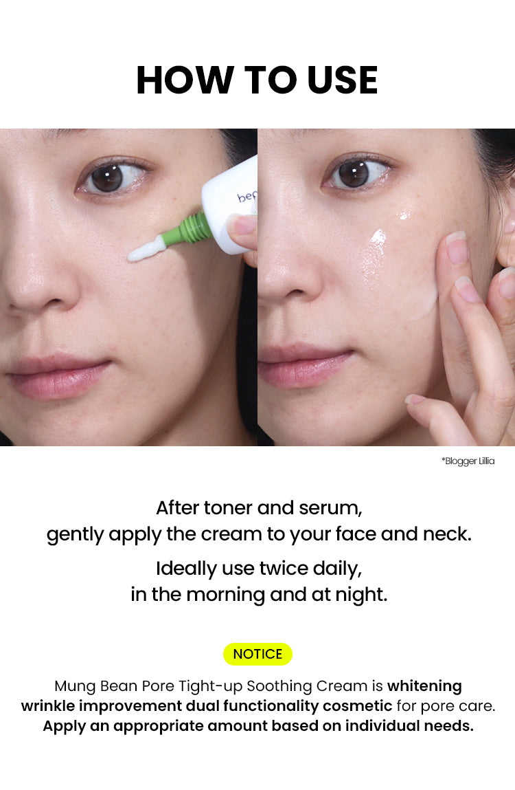 BEPLAIN Mung Bean Pore Tight-Up Soothing Cream 60ml