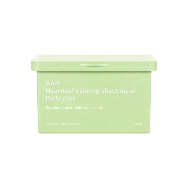 ABIB Heartleaf Calming Sheet Mask Daily Pick (30 Sheets)