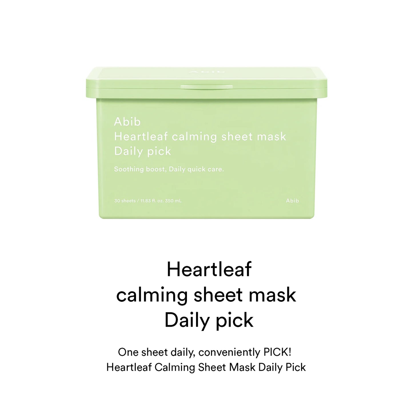 ABIB Heartleaf Calming Sheet Mask Daily Pick (30 Sheets)