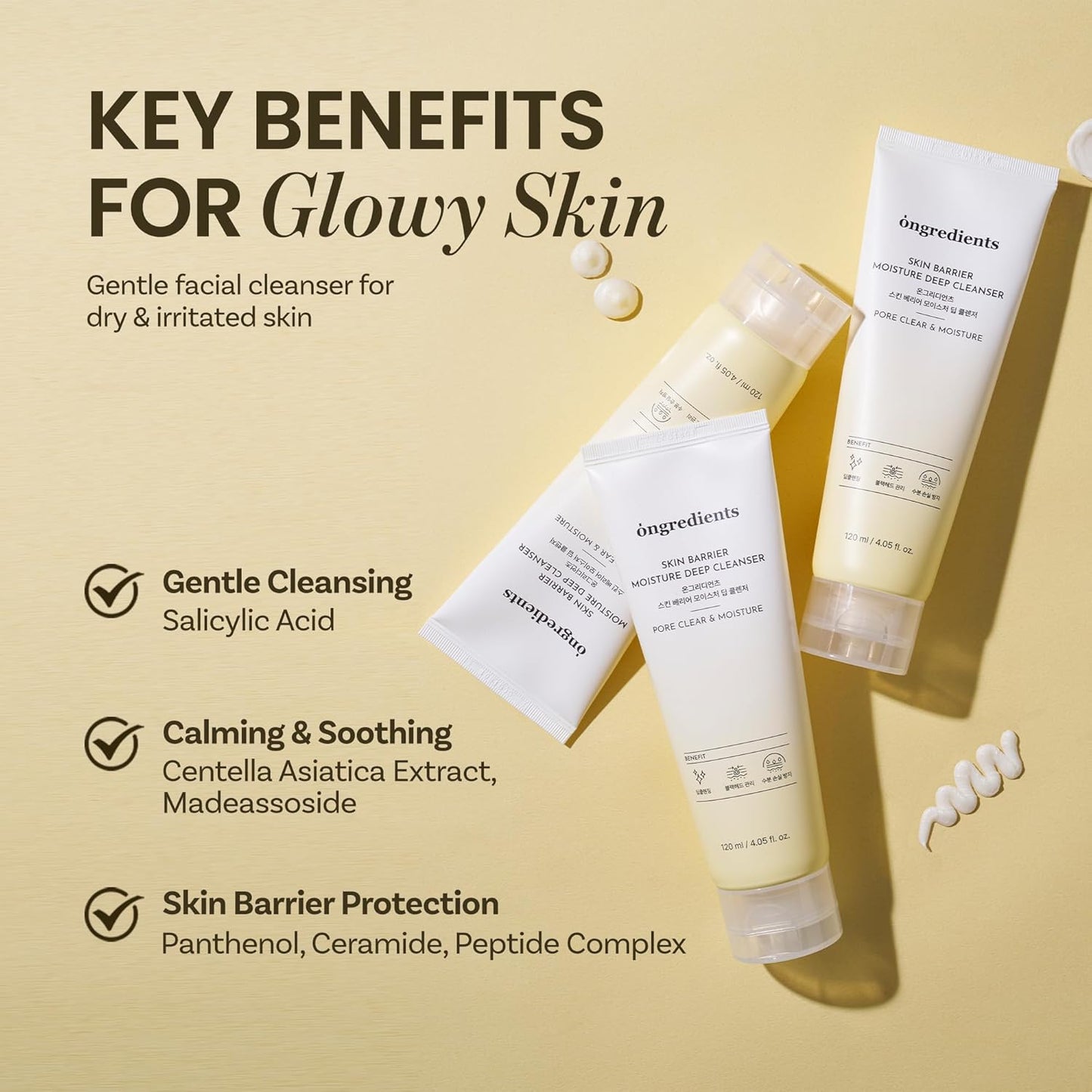 ONGREDIENTS Skin Barrier Moisture Deep Cleanser 120ml