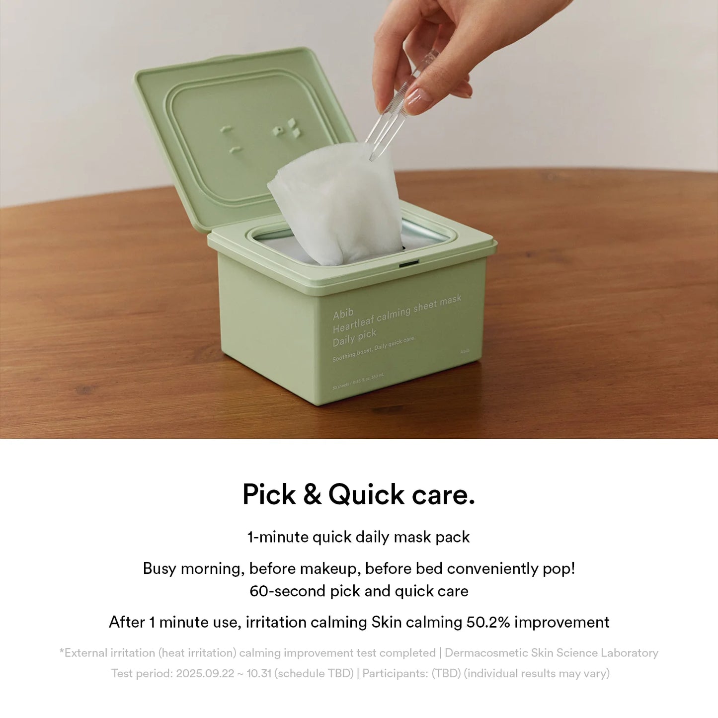 ABIB Heartleaf Calming Sheet Mask Daily Pick (30 Sheets)