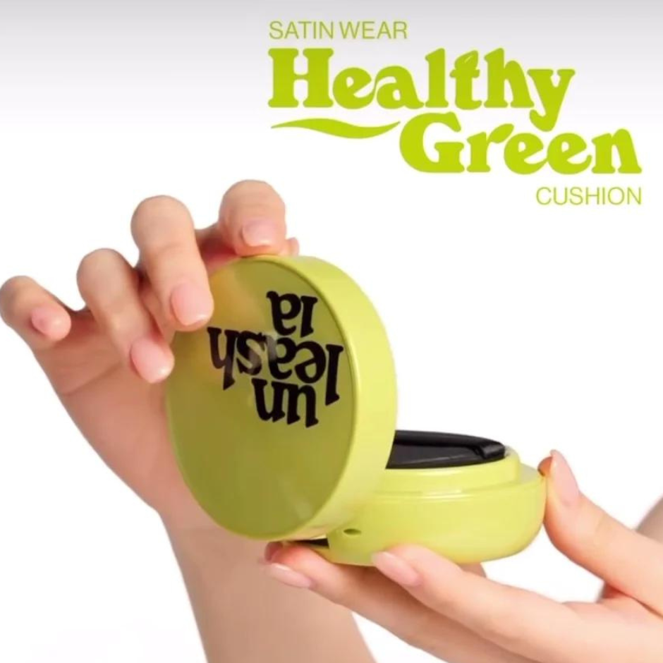 UNLEASHIA Satin Wear Healthy Green Cushion (3 Shades)