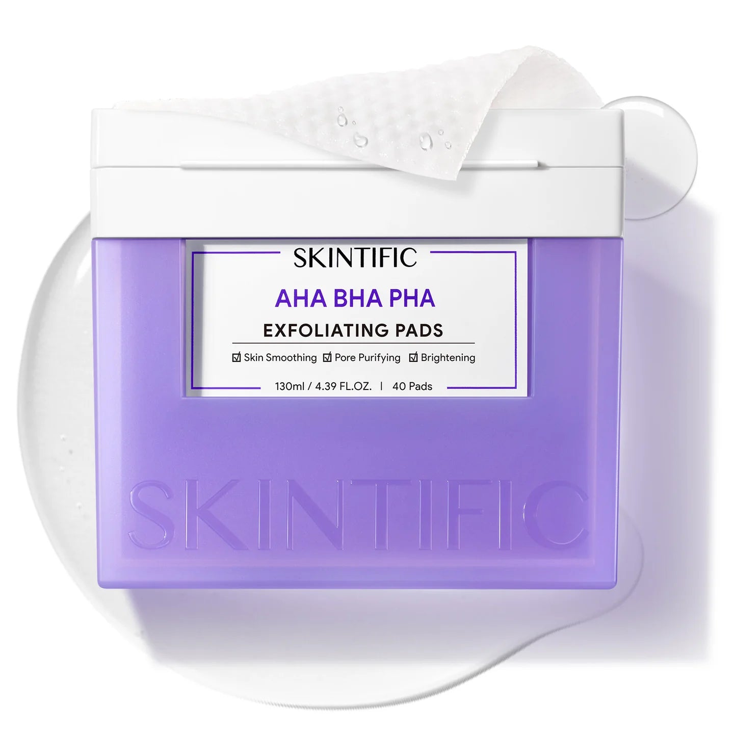 SKINTIFIC AHA BHA PHA Exfoliating Pads (40pc)