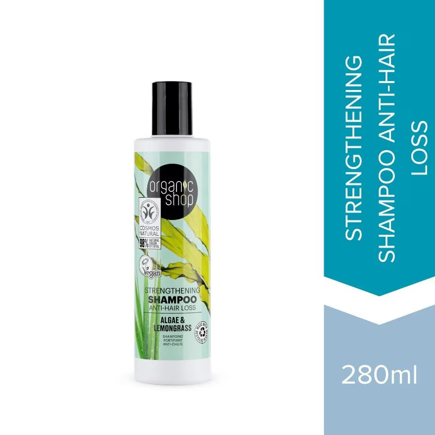 ORGANIC SHOP Strengthening Shampoo Anti-Hair Loss Algae & Lemongrass 280ml