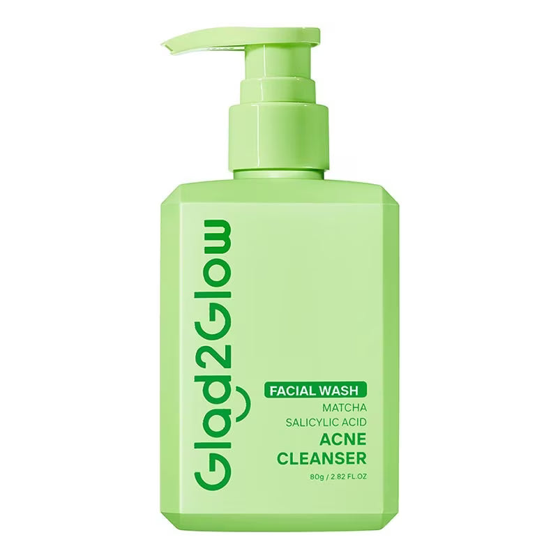 GLAD2GLOW Matcha Salicylic Acid Acne Cleanser
