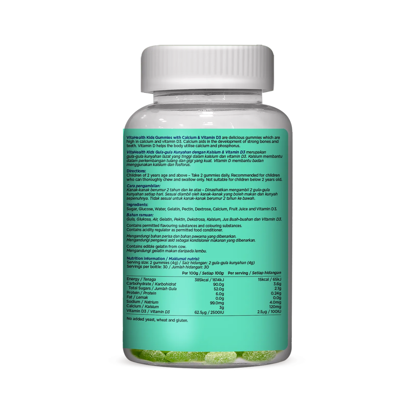 VITAHEALTH Kids Gummies With Calcium & Vitamin D3 60's