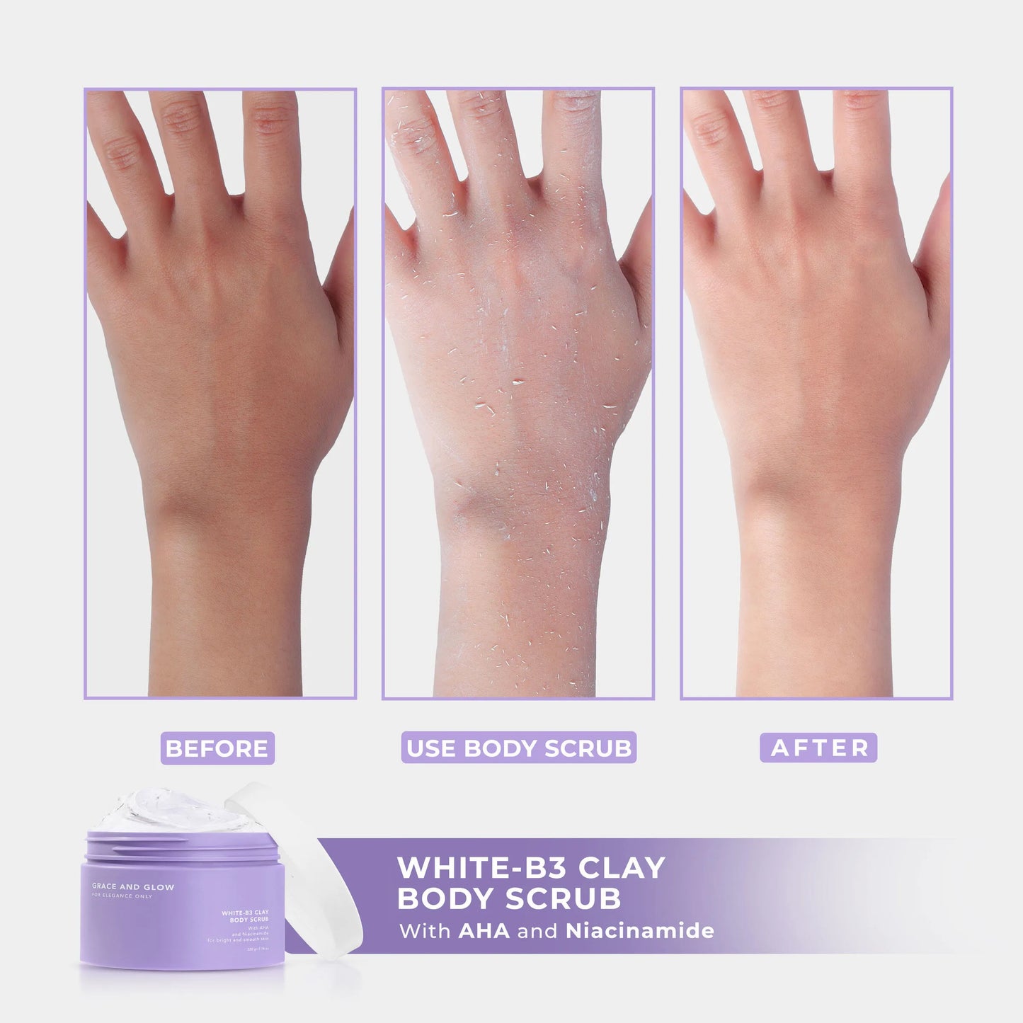 GRACE AND GLOW White B3 Clay Body Scrub