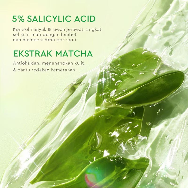 GLAD2GLOW Matcha Salicylic Acid Acne Cleanser