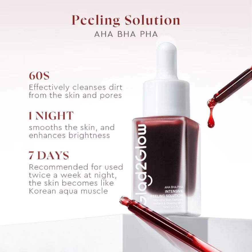 GLAD2GLOW AHA BHA PHA Intensive Peeling Solution