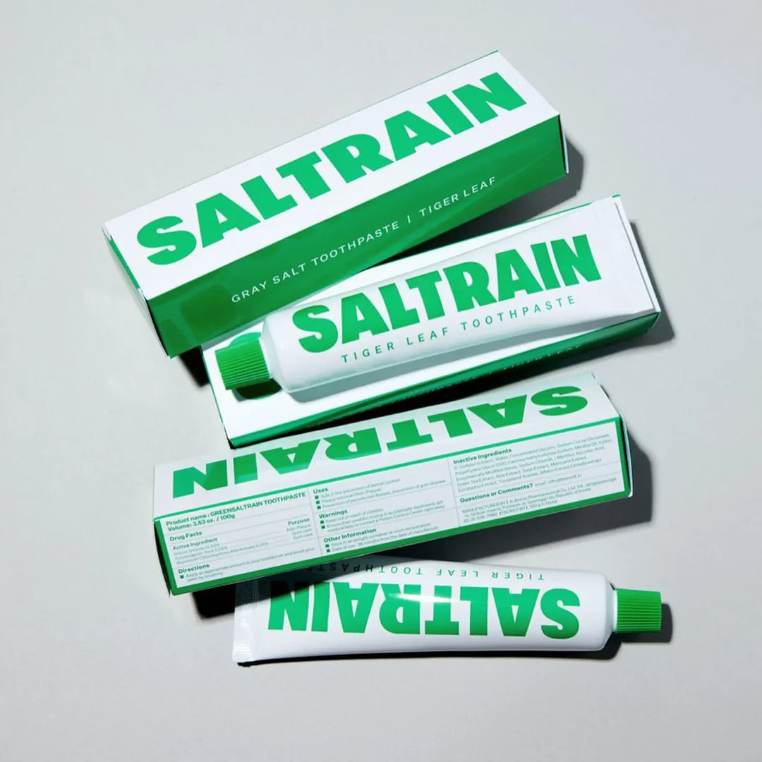 SALTRAIN Tiger Leaf Toothpaste | Green Clean Breath (2 Sizes)