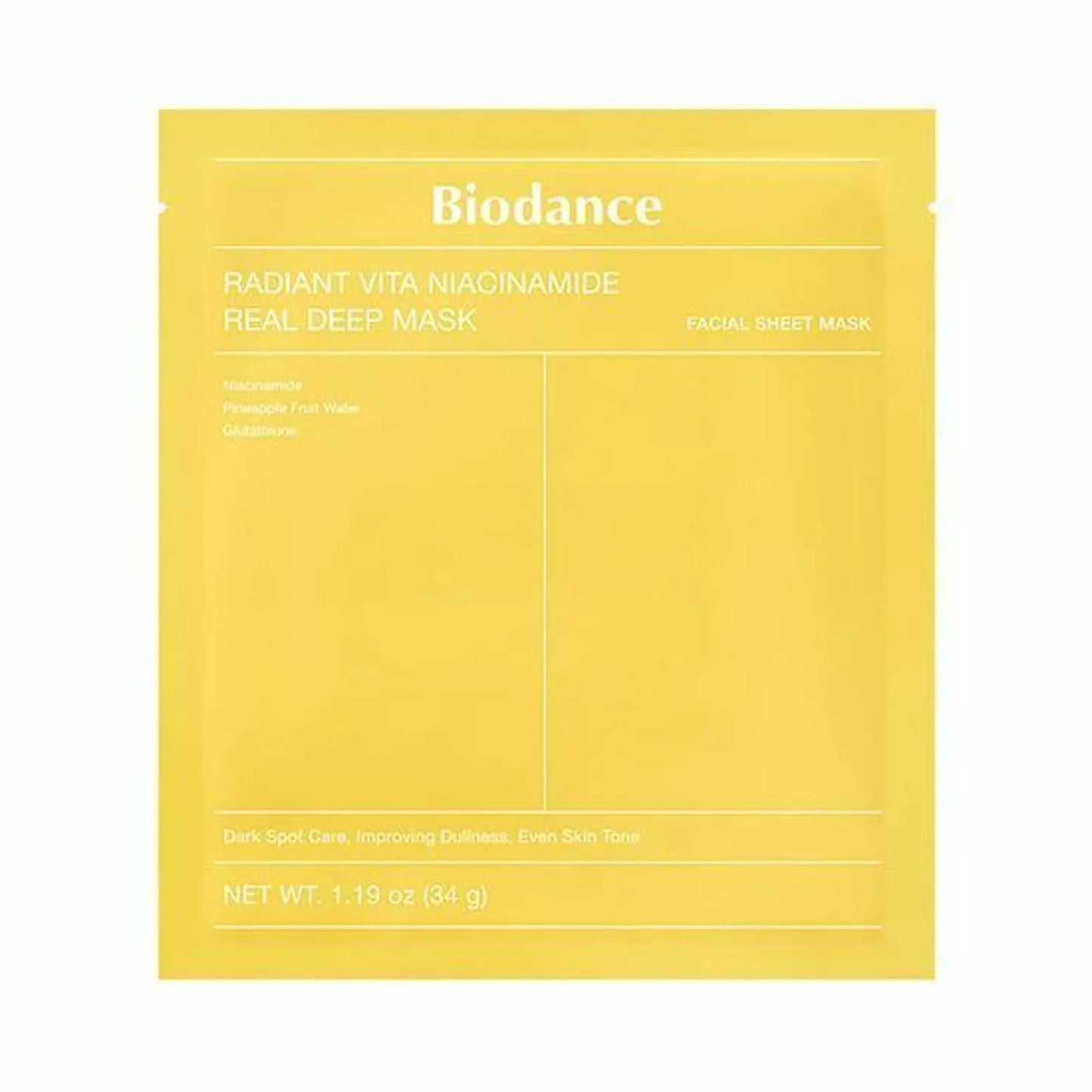 BIODANCE Radiant Vita Niacinamide Real Deep Mask (1pc)