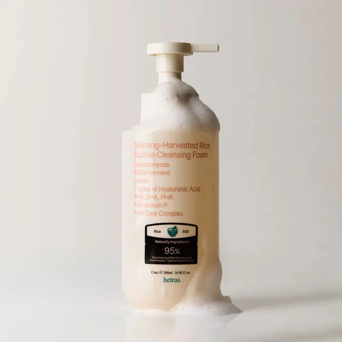 Hetras Morning-Harvested Rice Bubble Cleansing Foam