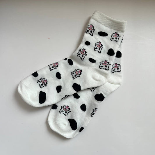 White Cow Sock