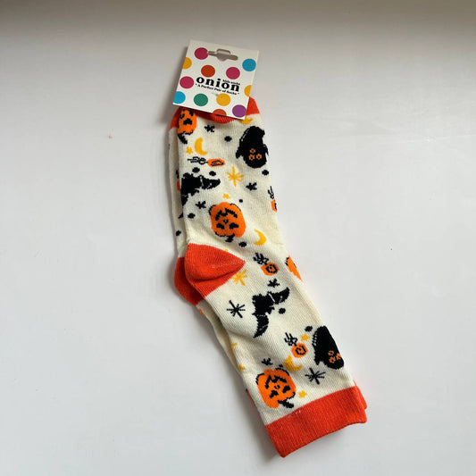 Pumpkin & Bats Halloween Socks