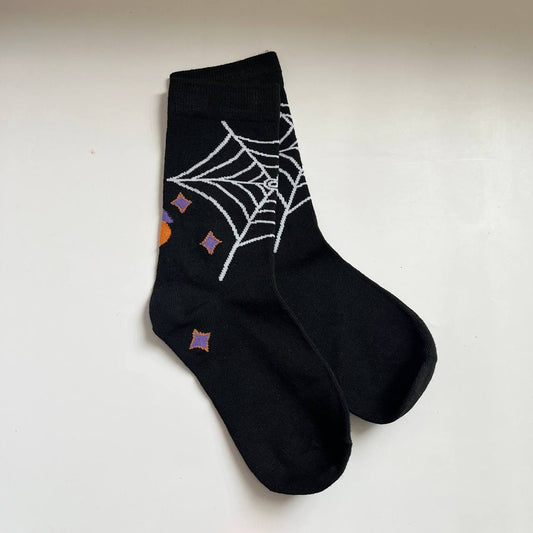 Spider Web Halloween Sock