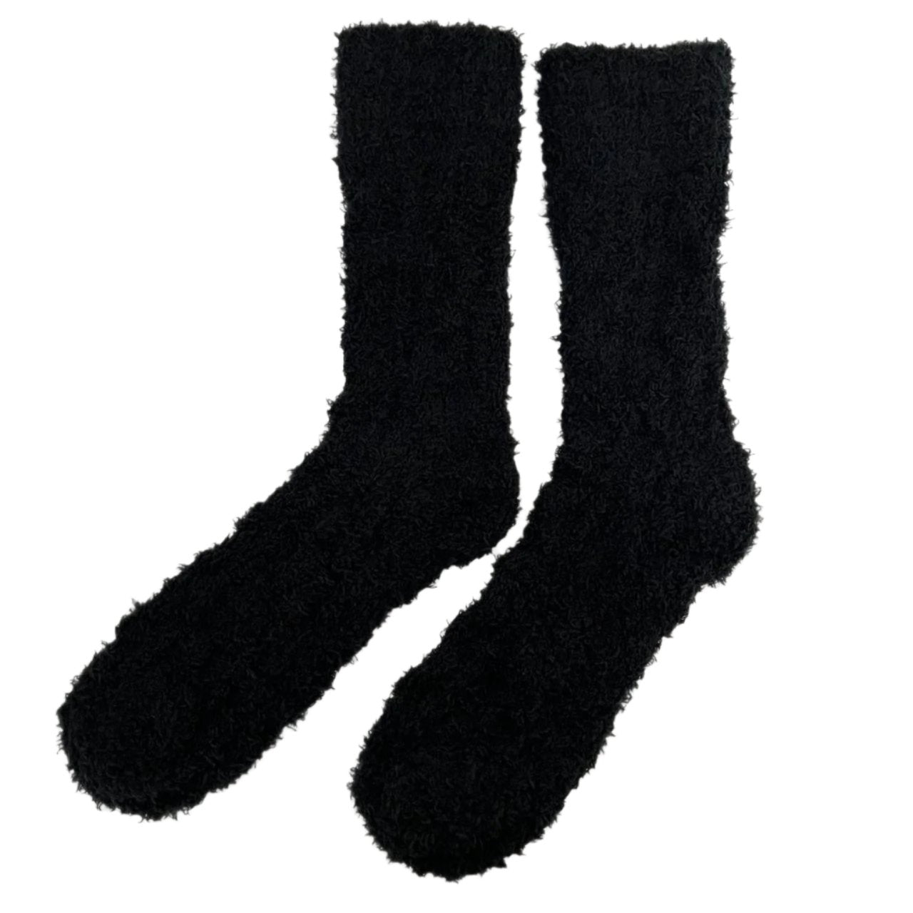 [M] Fluffy Cozy Black Socks