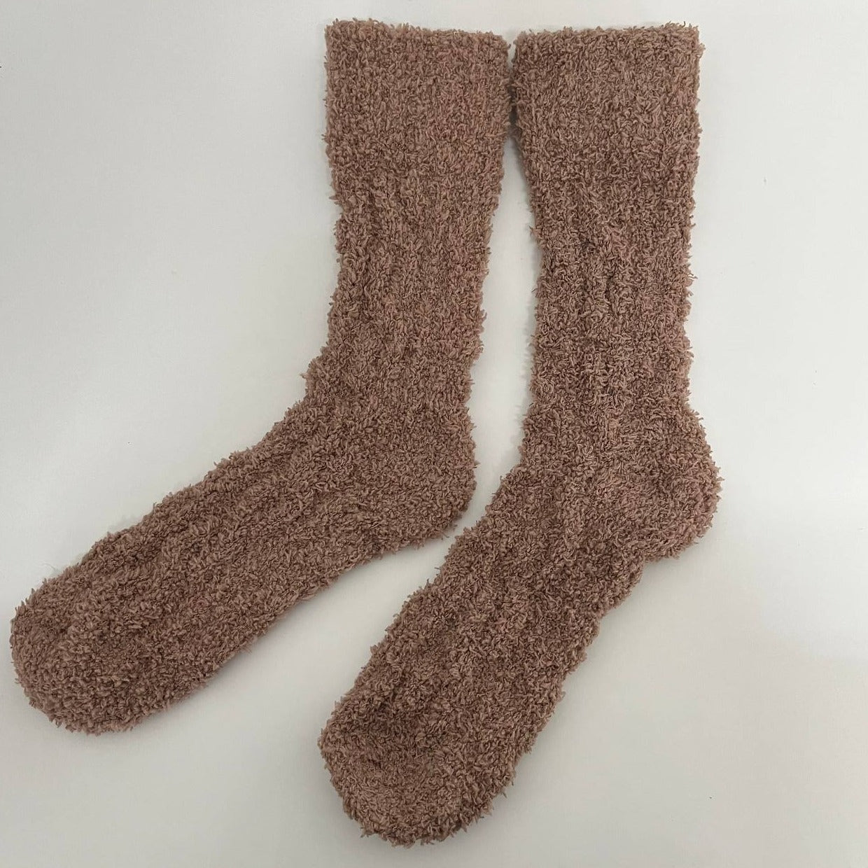 Fluffy Cozy Brown Socks