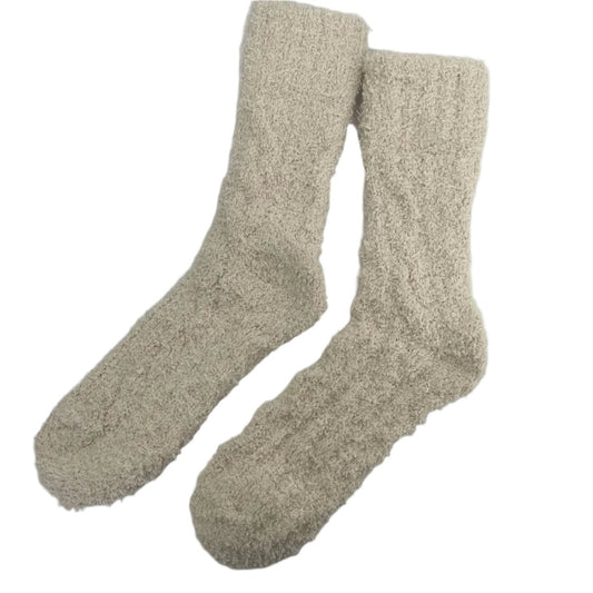 [M] Fluffy Cozy Light Grey Socks