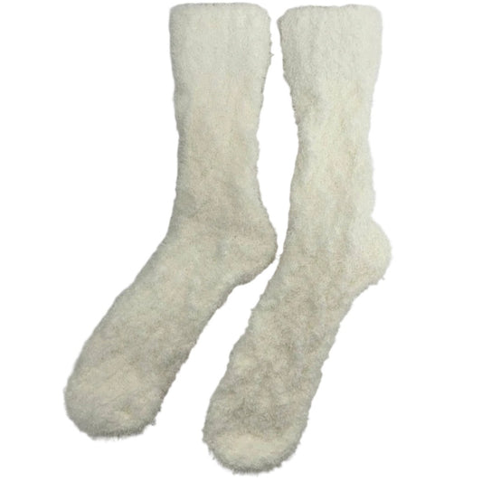 [M] Fluffy Cozy White Socks