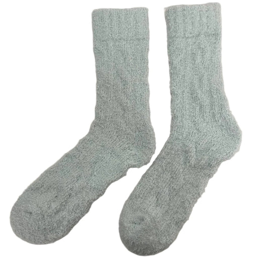 [M] Fluffy Cozy Light Blue Socks