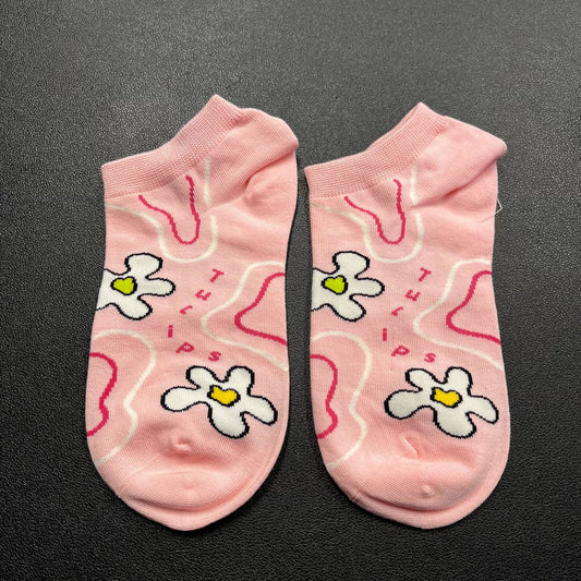Pinky Flower Socks