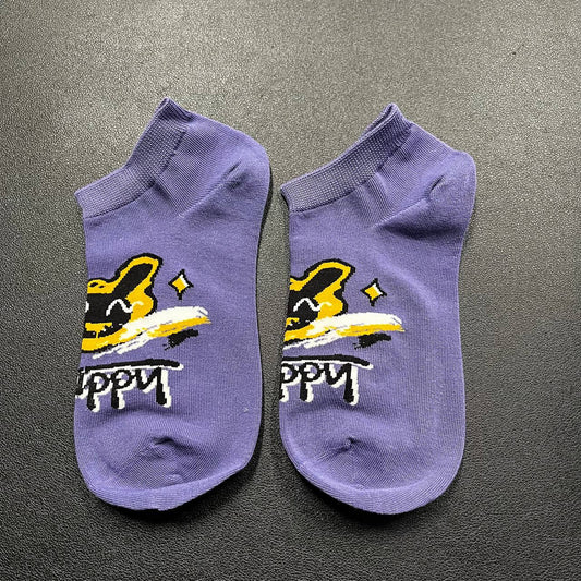 Purple Graphic Socks