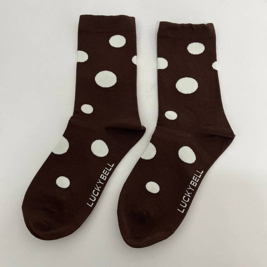 Brown Polka Dot Socks