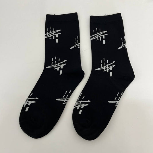 Black Pattern Socks