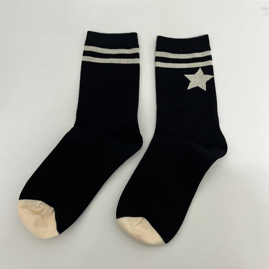 Basic Black Star Socks