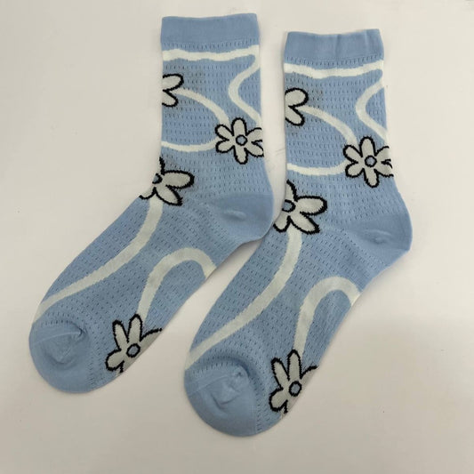 Ditsy Blue Floral Socks