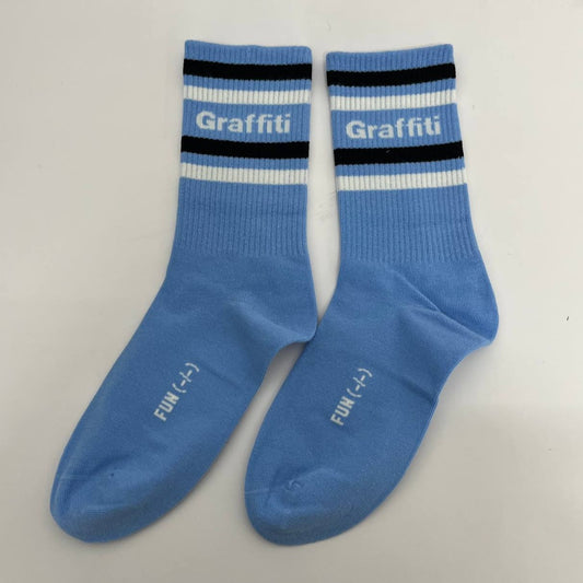Graffiti Blue Socks