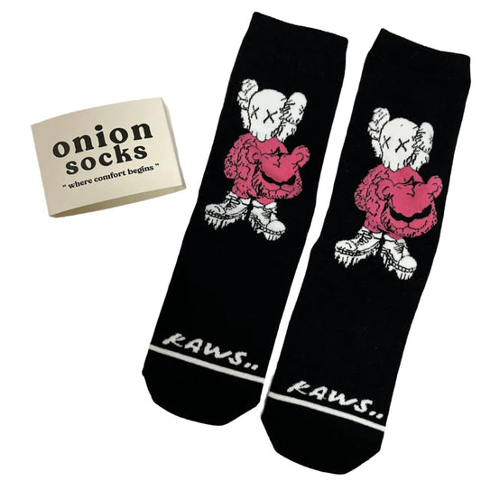 Black Kaws Cartoon Socks