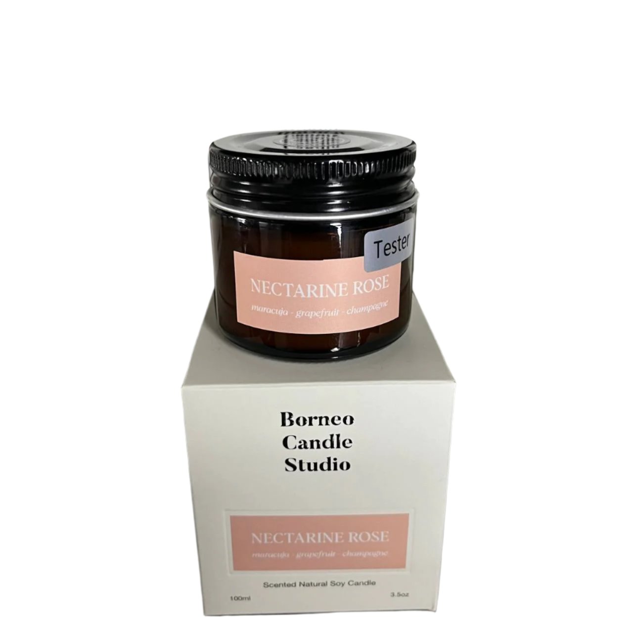 BORNEO CANDLE Nectarine Rose Soy Candle