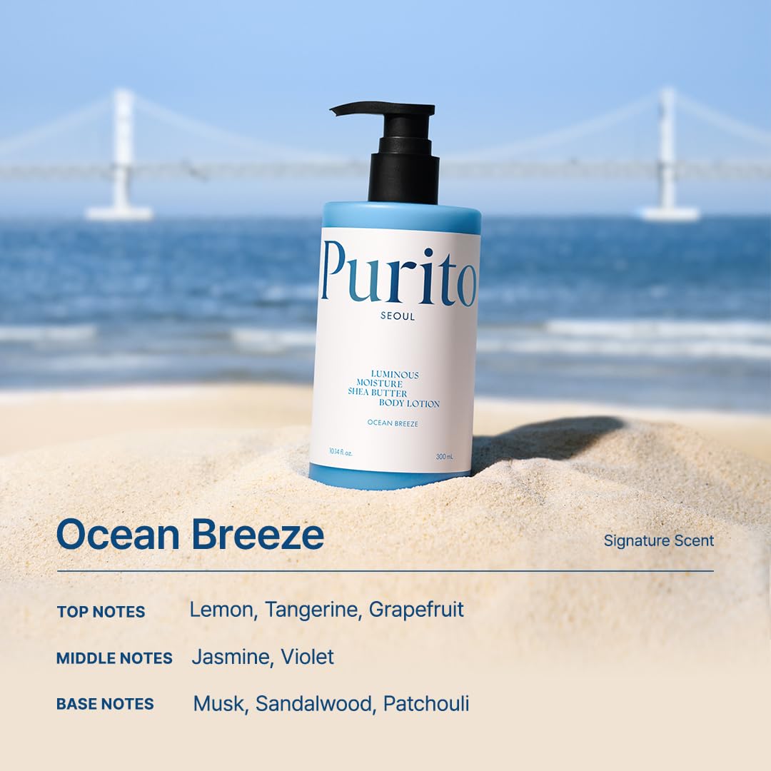 PURITO SEOUL Luminous Moisture Shea Butter Body Lotion 300ml (2 Scents)