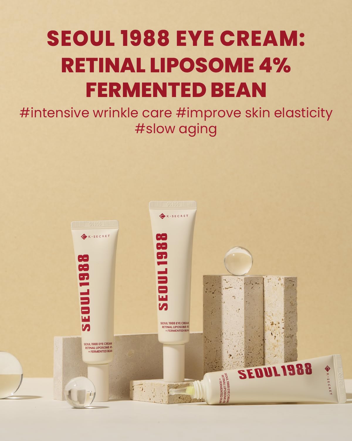 KSECRET Seoul 1988 Eye Cream : Retinal Liposome 4% + Fermented Bean