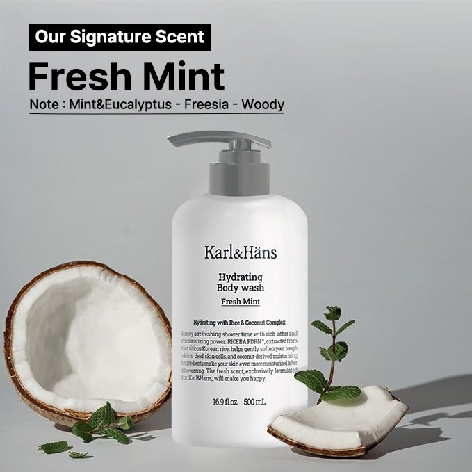 KARL & HANS Hydrating Body Wash Fresh Mint 500ml