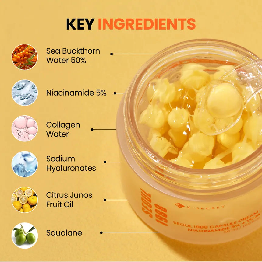 KSECRET Seoul 1988 Capsule Cream : Niacinamide 5% + Yuja 50ml